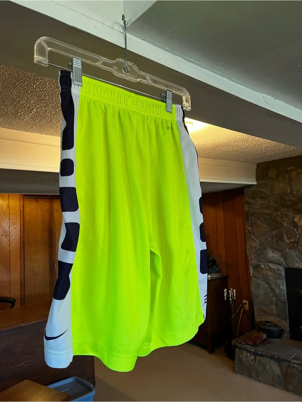 Neon Yellow Nike Basketball Shorts